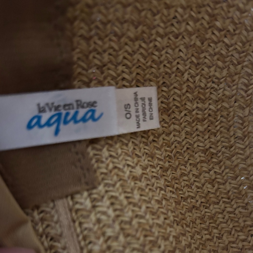 🌟La Vie En Rose Tan and Black Straw Hat with Elegant Ribbon - Picture 11 of 11